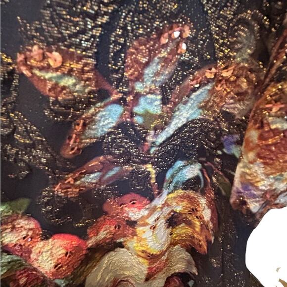 Adrianna Papell Floral Surplice Dress - Size 22 - Picture 9 of 15